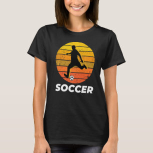 Sunset Soccer Player With Soccer Ball T-Shirt