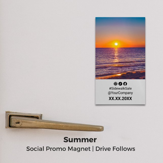 Sunset Social Media · Portrait Layout Promo Magnet (Sunset Social Media · Portrait Layout Promo Magnet)