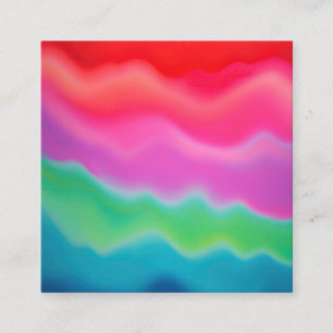 "Sunset Sorbet" Colourful Abstract Art Square Business Card