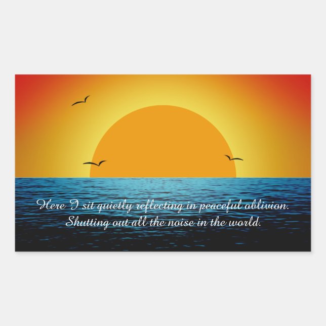 Sunset Soul Rectangular Sticker (Front)