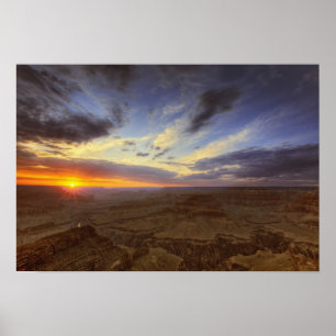 Sunset, south rim of the Grand Canyon, Grand Poster