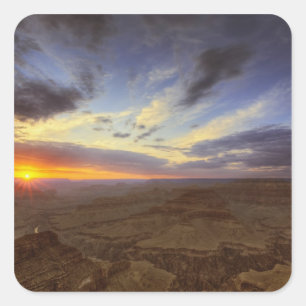 Sunset, south rim of the Grand Canyon, Grand Square Sticker