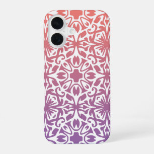 Sunset Spanish Tile Overlay Pattern iPhone 16 Case