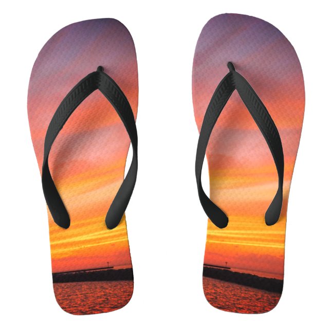Sunset Splash Thongs (Footbed)