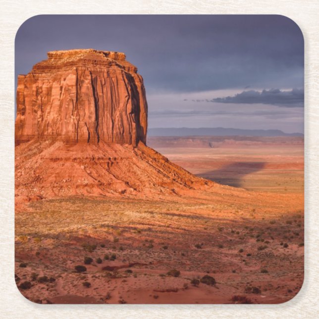 Sunset Square Paper Coaster (Front)