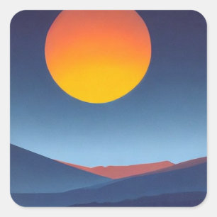 Sunset Square Sticker