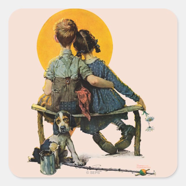 Sunset Square Sticker (Front)