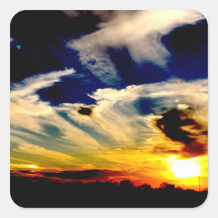 Sunset Square Sticker