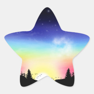 Sunset Star Sticker