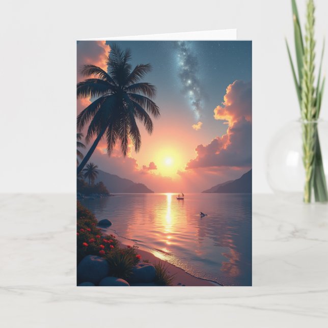 Sunset Stars Fathers Day Card (Front)