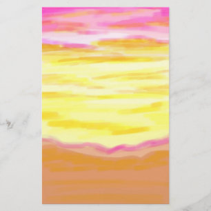 Sunset stationary paper