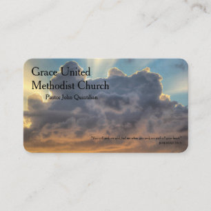 Sunset Storm Clouds Christian Minister Pastor Business Card