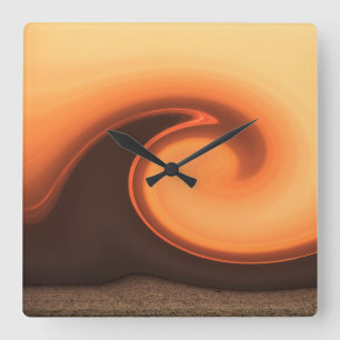 SUNSET STORM SQUARE WALL CLOCK