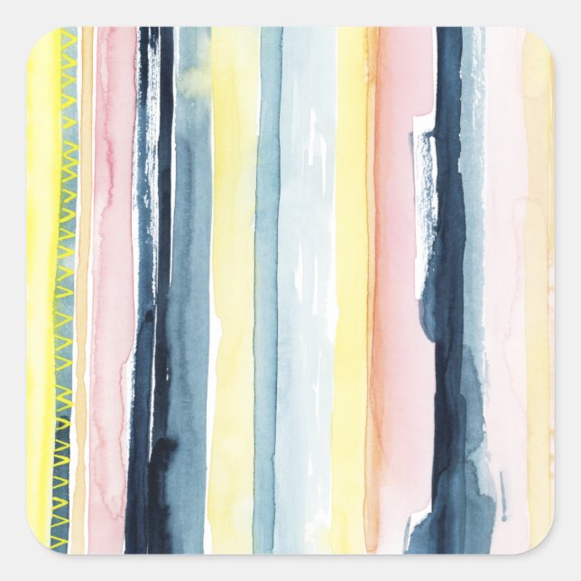 Sunset Stream I Square Sticker (Front)