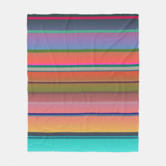 Sunset Stripes Fleece Blanket