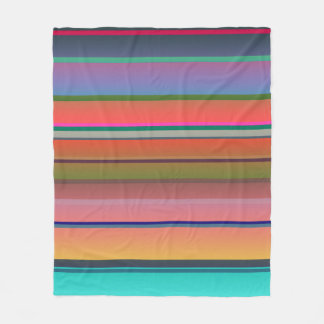 Sunset Stripes Fleece Blanket