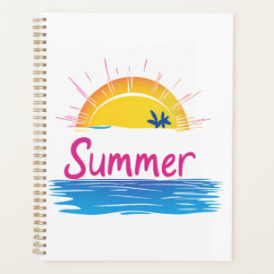 Sunset Summer Beach Illustration Planner