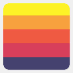 Sunset Summer Square Stickers