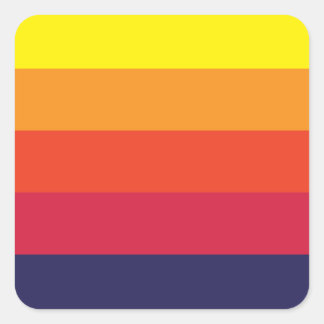 Sunset Summer Square Stickers