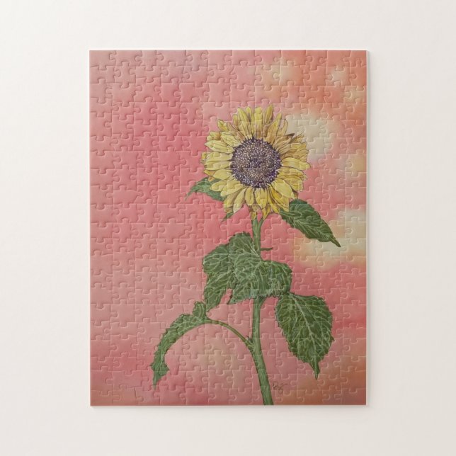Sunset Sunflower Jigsaw Puzzle (Vertical)