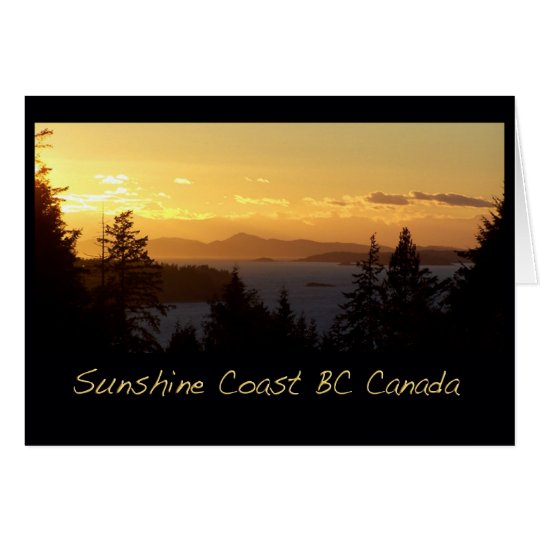 Sunset Sunshine Coast BC Card