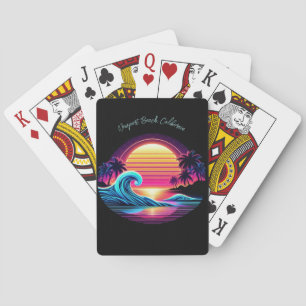 Sunset Surf Glow Playing Cards