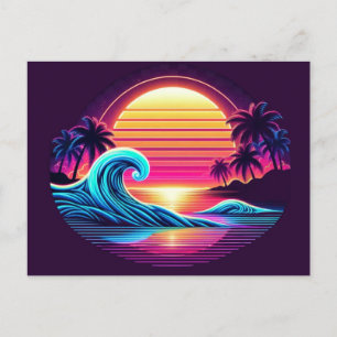 Sunset Surf Glow Postcard