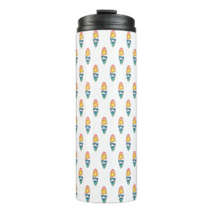 Sunset Surf Oval Pattern  Thermal Tumbler