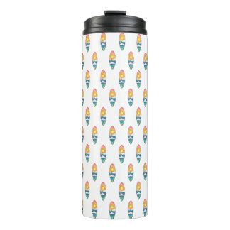 Sunset Surf Oval Pattern Thermal Tumbler