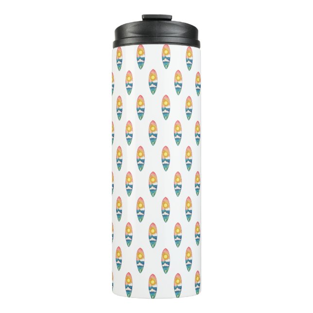 Sunset Surf Oval Pattern  Thermal Tumbler (Front)