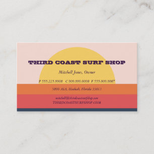 Sunset Surf Shop Professional Business Card