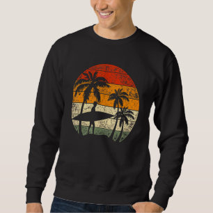 Sunset Surf Surfboard Ocean Sport Surfer Retro Sur Sweatshirt
