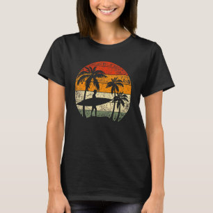 Sunset Surf Surfboard Ocean Sport Surfer Retro Sur T-Shirt