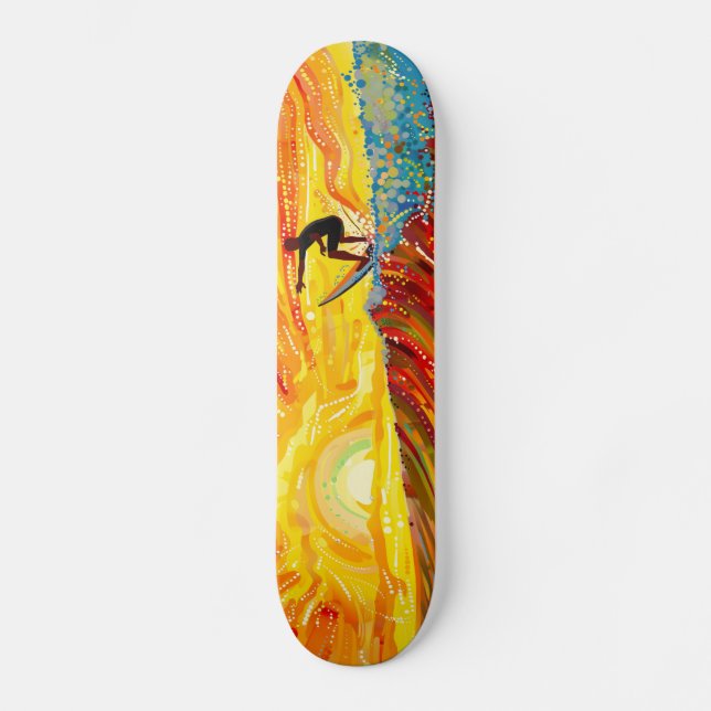 Sunset Surf: The Wave Rider Board Skateboard (Front)