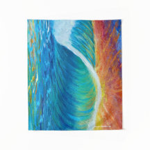 Sunset Surf Wave Medium (50" x 60") Tapestry