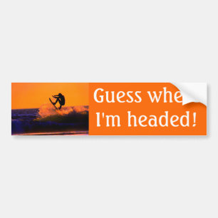 Sunset Surfer Bumper Sticker