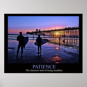 Sunset Surfer Patience Poster