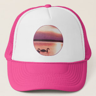 Sunset Swans Trucker Hat