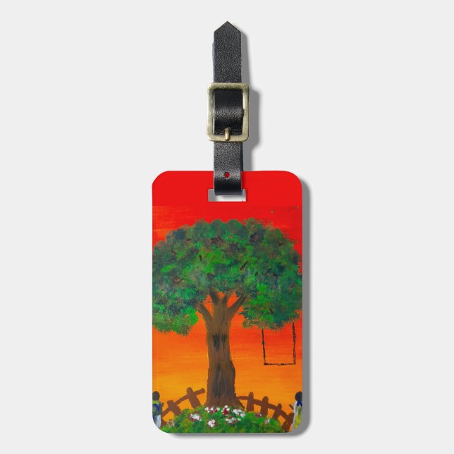 Sunset Swing Serenity Luggage Tag (Front Vertical)
