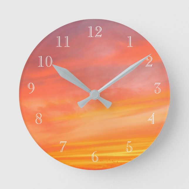 Sunset Swirl Round Clock (Front)