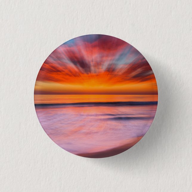 Sunset Tamarack Beach | Carlsbad, CA 3 Cm Round Badge (Front)