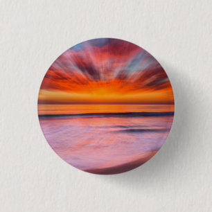 Sunset Tamarack Beach   Carlsbad, CA 3 Cm Round Badge
