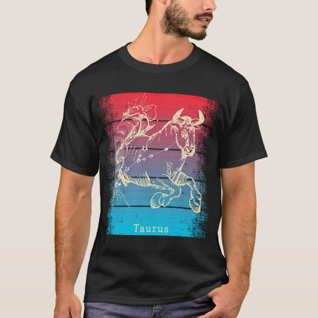 Sunset Taurus Zodiac T-Shirt (Front)