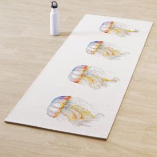 Sunset Tentacles: Coastal Watercolor Art Yoga Mat