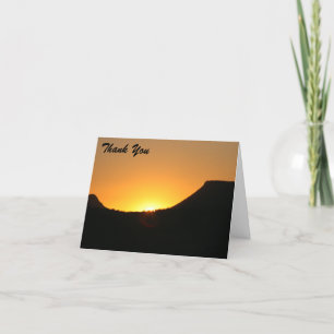 sunset thanks thank you card