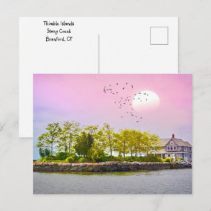 Sunset Thimble Islands Postcard
