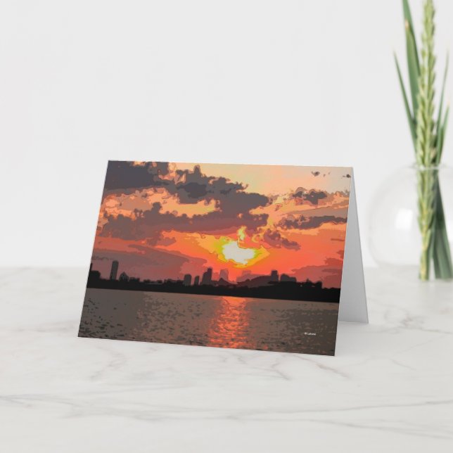 Sunset--thinking of you card (Front)