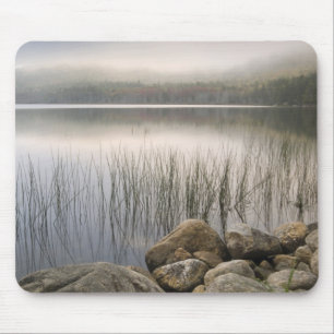 Sunset through fog over Upper Hadlock Pond Mouse Pad