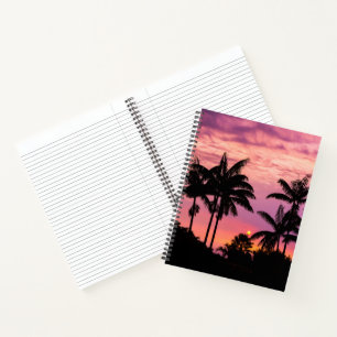 Sunset through Palm Trees Notebook