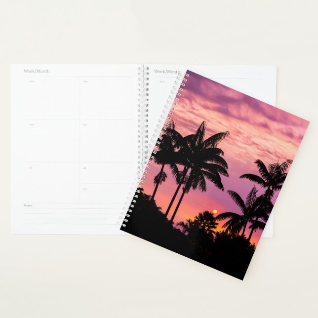 Sunset through Palm Trees Planner (Display)